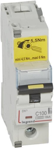Выключатель автоматический Legrand DX3-E 10000 1п 100А C 16кА картинка